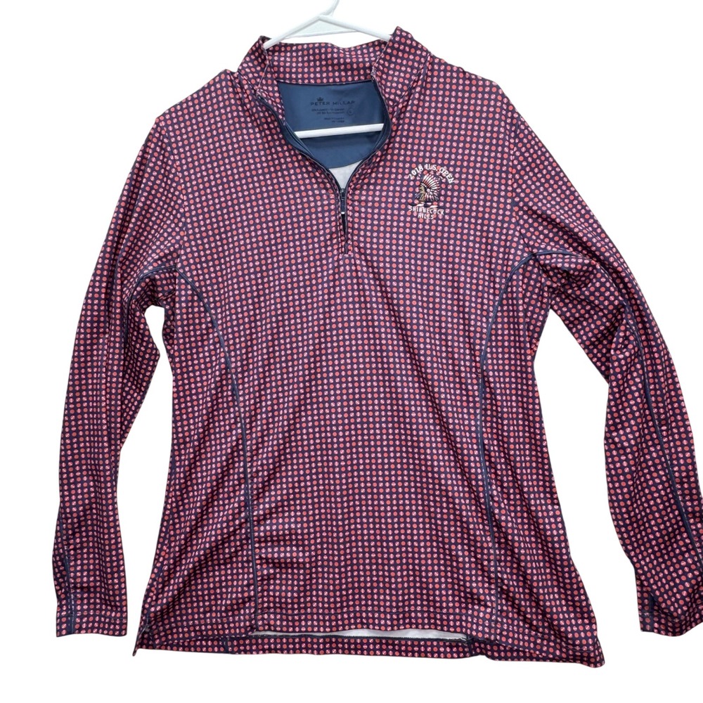 Peter Millar Pullover Women Large 2018 US Open Shinnecock Hills Pink Golfcore